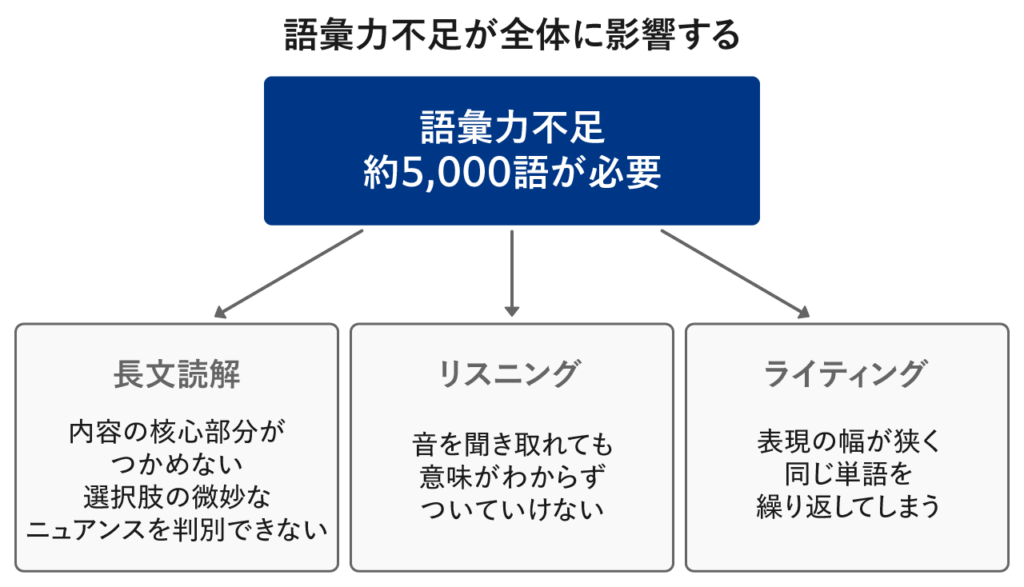 語彙力不足で長文や選択肢の意味が理解できない